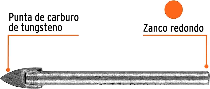 BROCA ESPADA VIDRIO AZULEJO 5MM 3/16 TRUPER