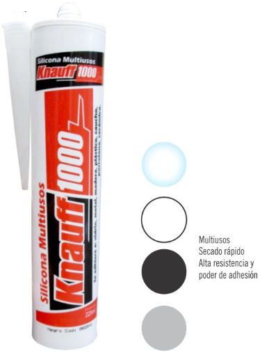 SILICONA NEGRO 125ML KNAUFF 1000