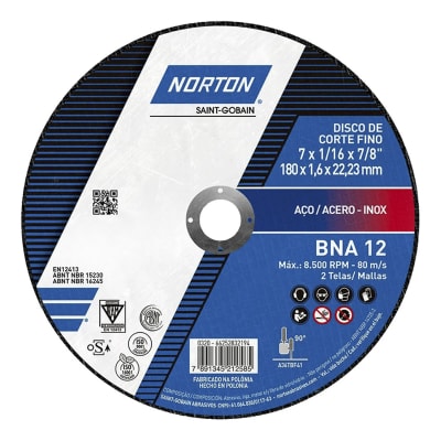 DISCO CORTE 7.1/4 ACERO INOX NORTON