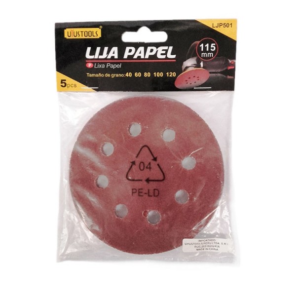 LIJA CIRCULAR 4.1/2 5PS CAMASA