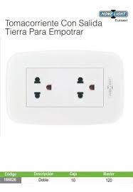 TOMA DOBLE PUNTO TIERRA ELEGANT HOME LIGHT