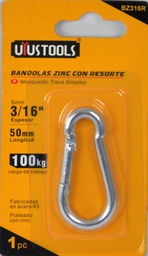 BANDOLAS ZINC CON RESORTE 3/16 100kg