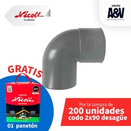 CODO 4X90 DESAGUE NICOLL