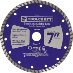 DISCO DIAMANTADO 7.1/4 TURBO TOOLCRAFT