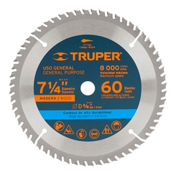 DISCO PARA MADERA 7.1/4'' 60TEEH TRUPER