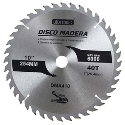 DISCO PARA MADERA 10'' DMA410 UYUSTOOLS 40T