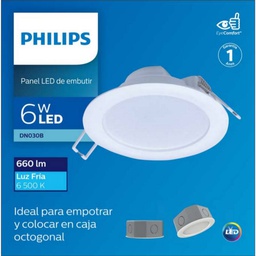 PANEL LED DE EMBUTIR 6W DICROICO P/OCTA PHILIPS