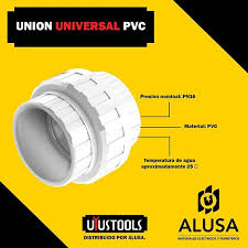 UNIVERSAL DE AGUA 1/2 C/R PVC UYUSTOOLS